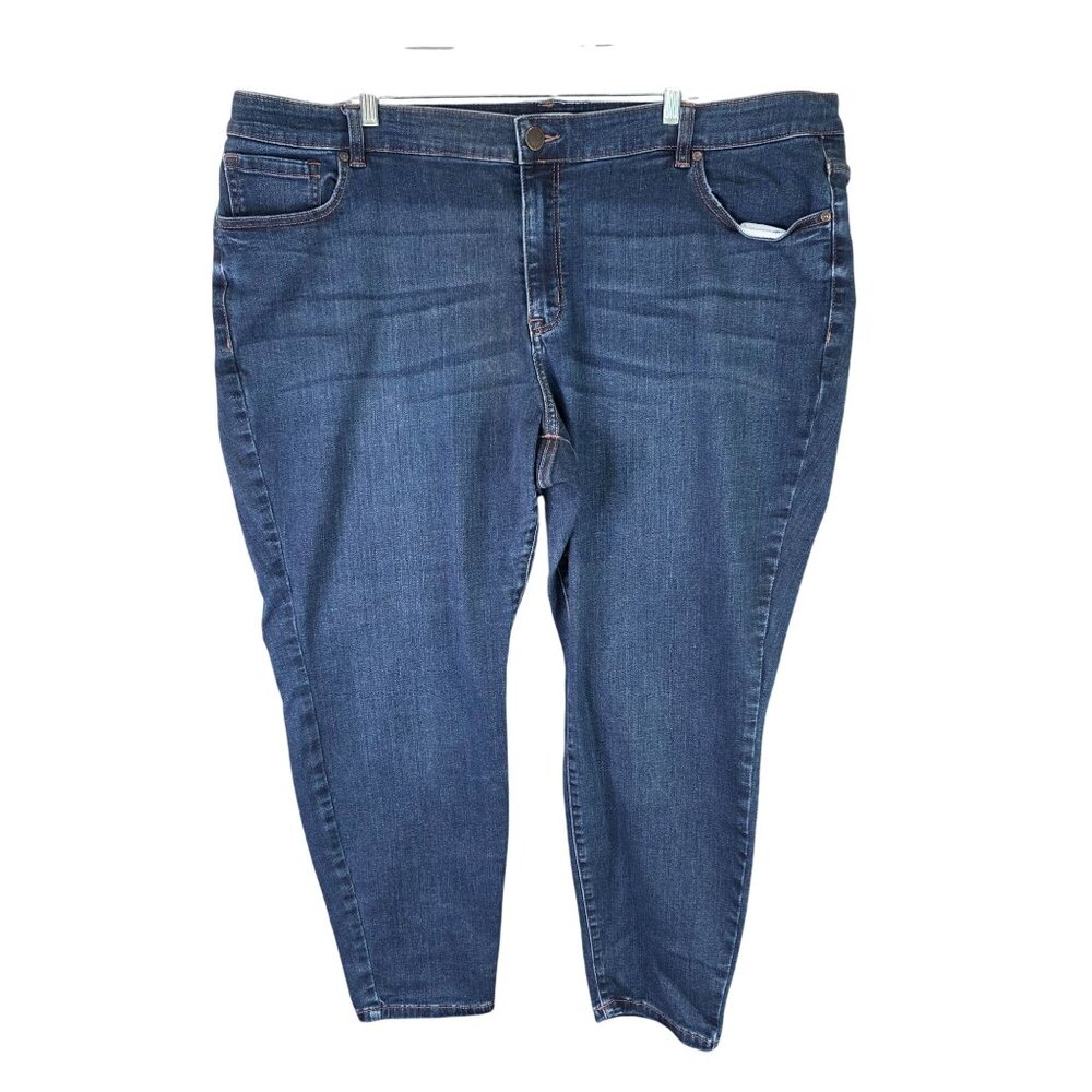 Womens Lane Bryant Signature Fit Mid Rise Skinny Jeans Flex Magic Waist Size 26